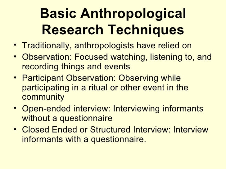 what is anthropological research anthropological research examples